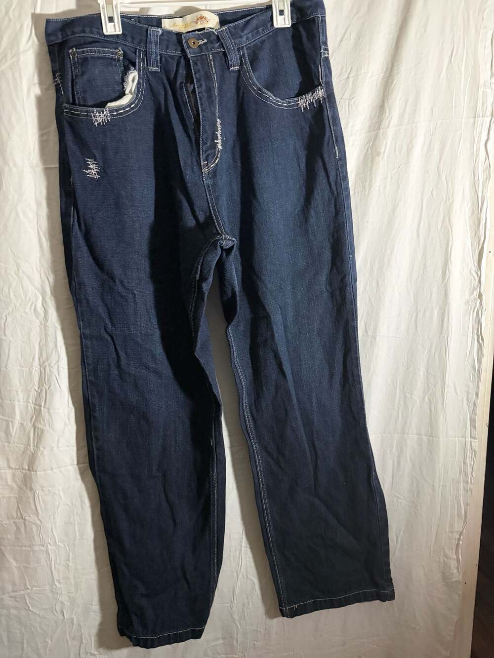 Brooklyn Xpress Clothing Co. Men's Embroidered Baggy Denim Jeans